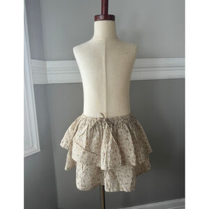 Jamie Kay | Beige Brown Floral Ruffled Skirt | Size 4
